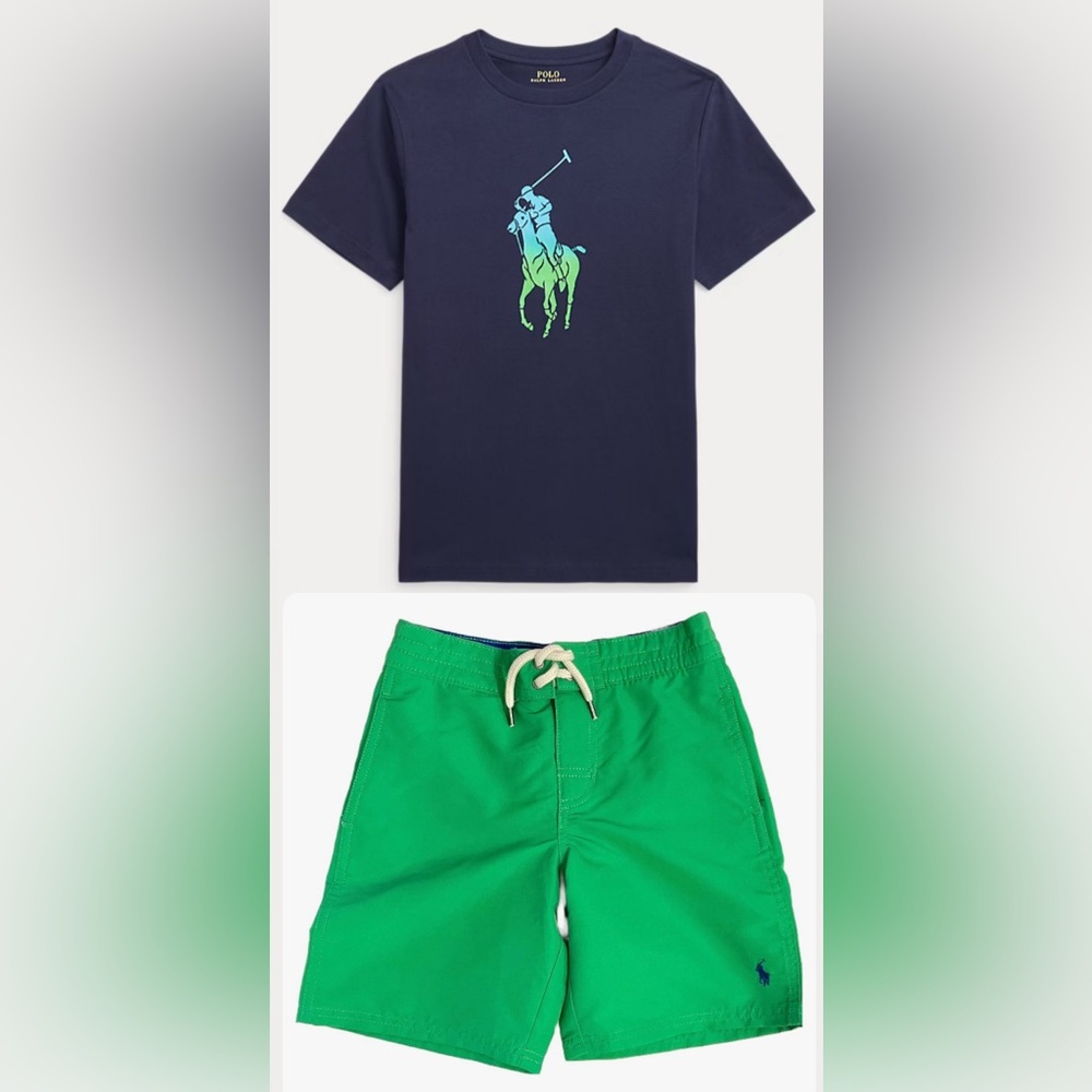 Polo by Ralph Lauren Boys Tshirt and Short Set, (Size 2T)
